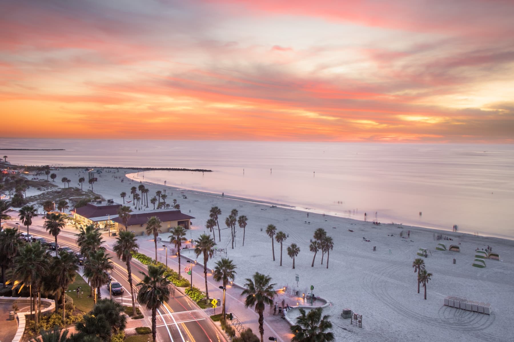 Clearwater Beach sunset on the Gulf of Mexico