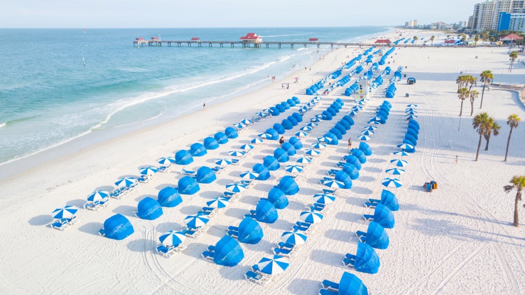 Clearwater Beach aerial view — voted America's #1 beach